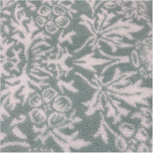 6 Pc William Morris STRAWBERRY THIEF Floral Bath Hand Tip Towel Set Turquoise - Picture 6 of 16